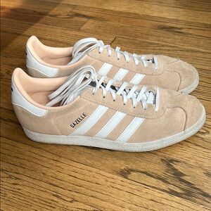 Adidas Gazelle Women's Blush Pink Tan Suede Sneakers Size 10